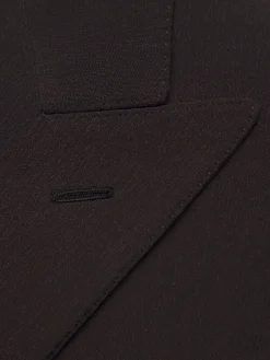 Dark brown silk cady Virgilio jacket