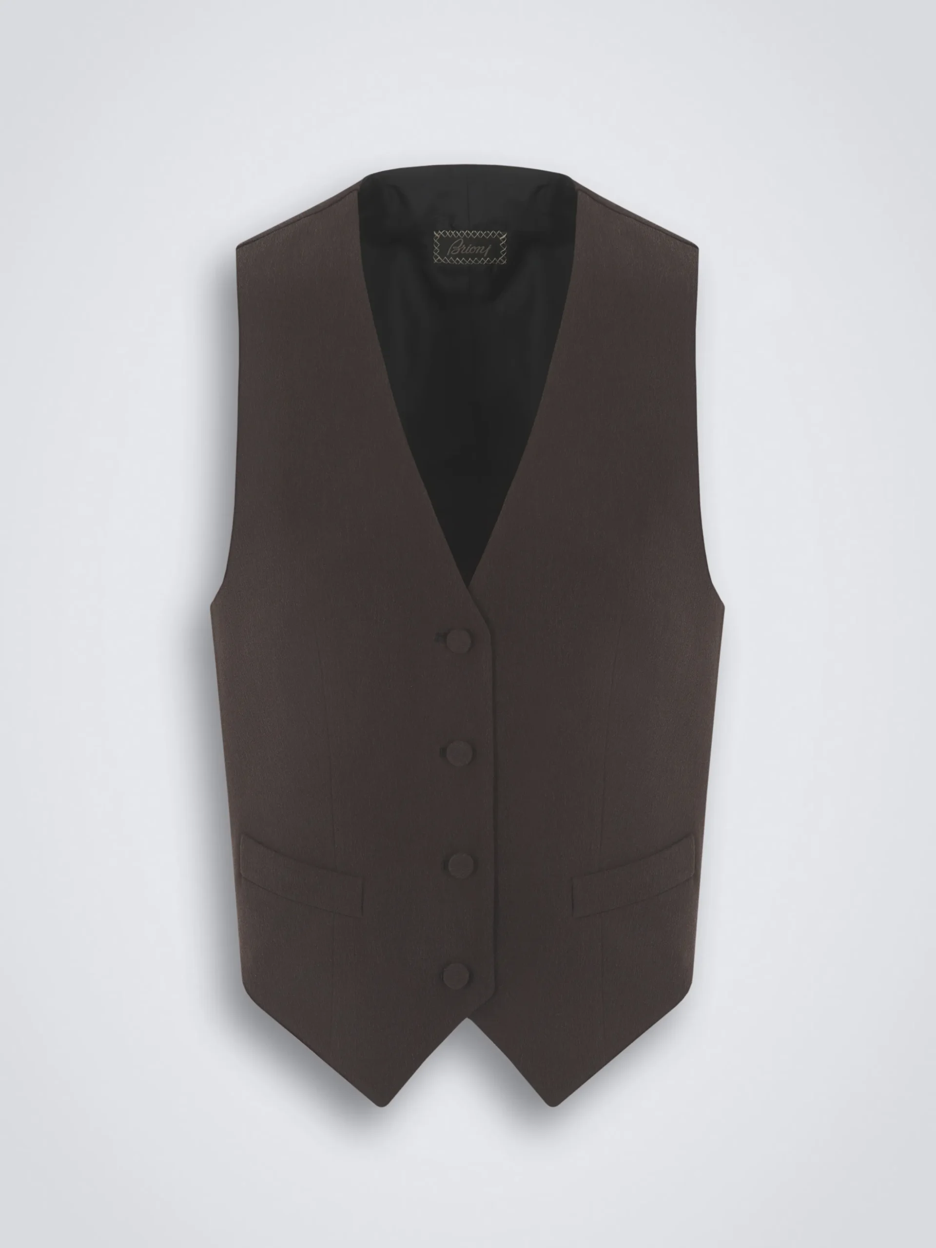 Dark brown silk cady waistcoat