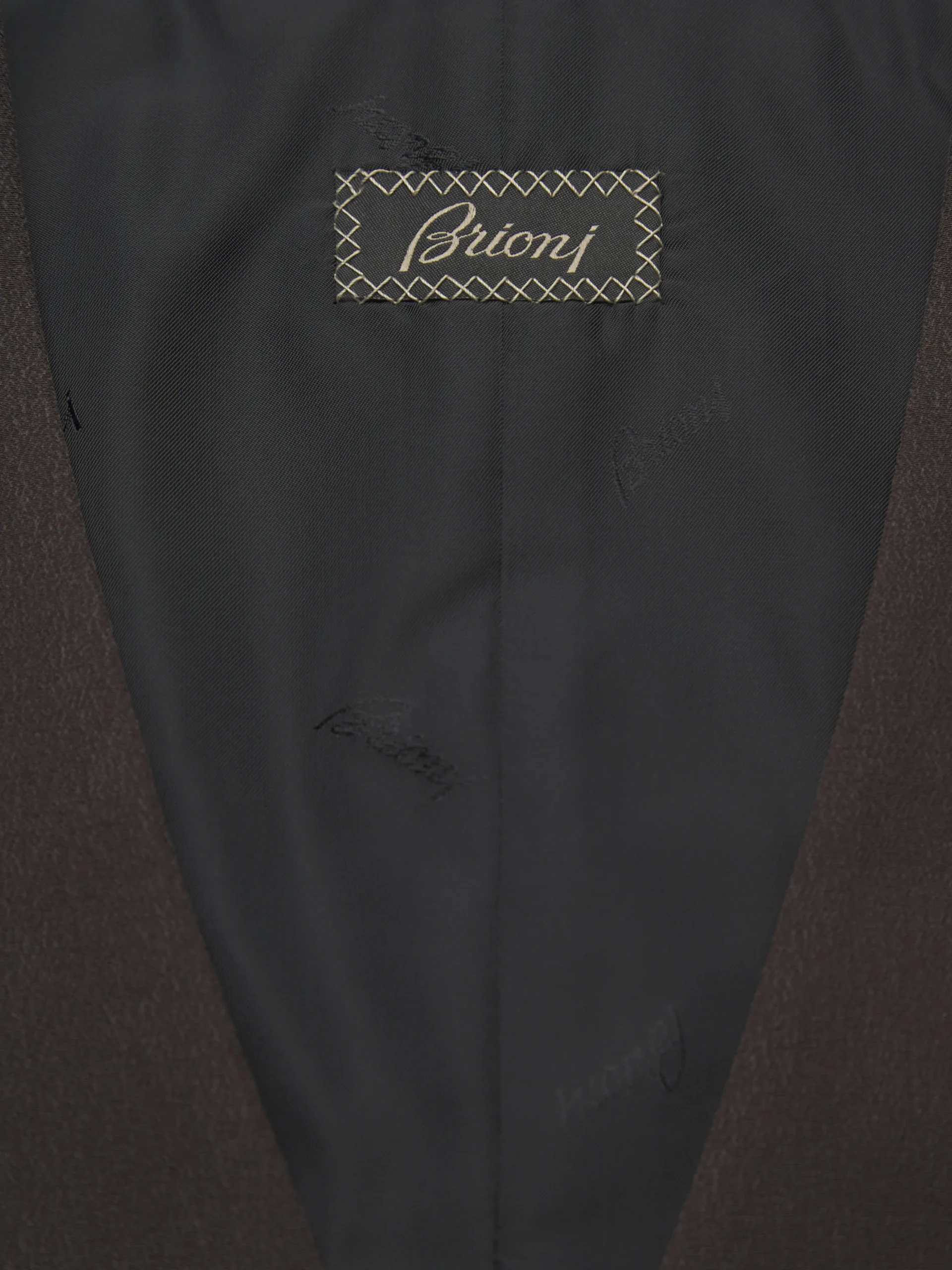 Dark brown silk cady waistcoat