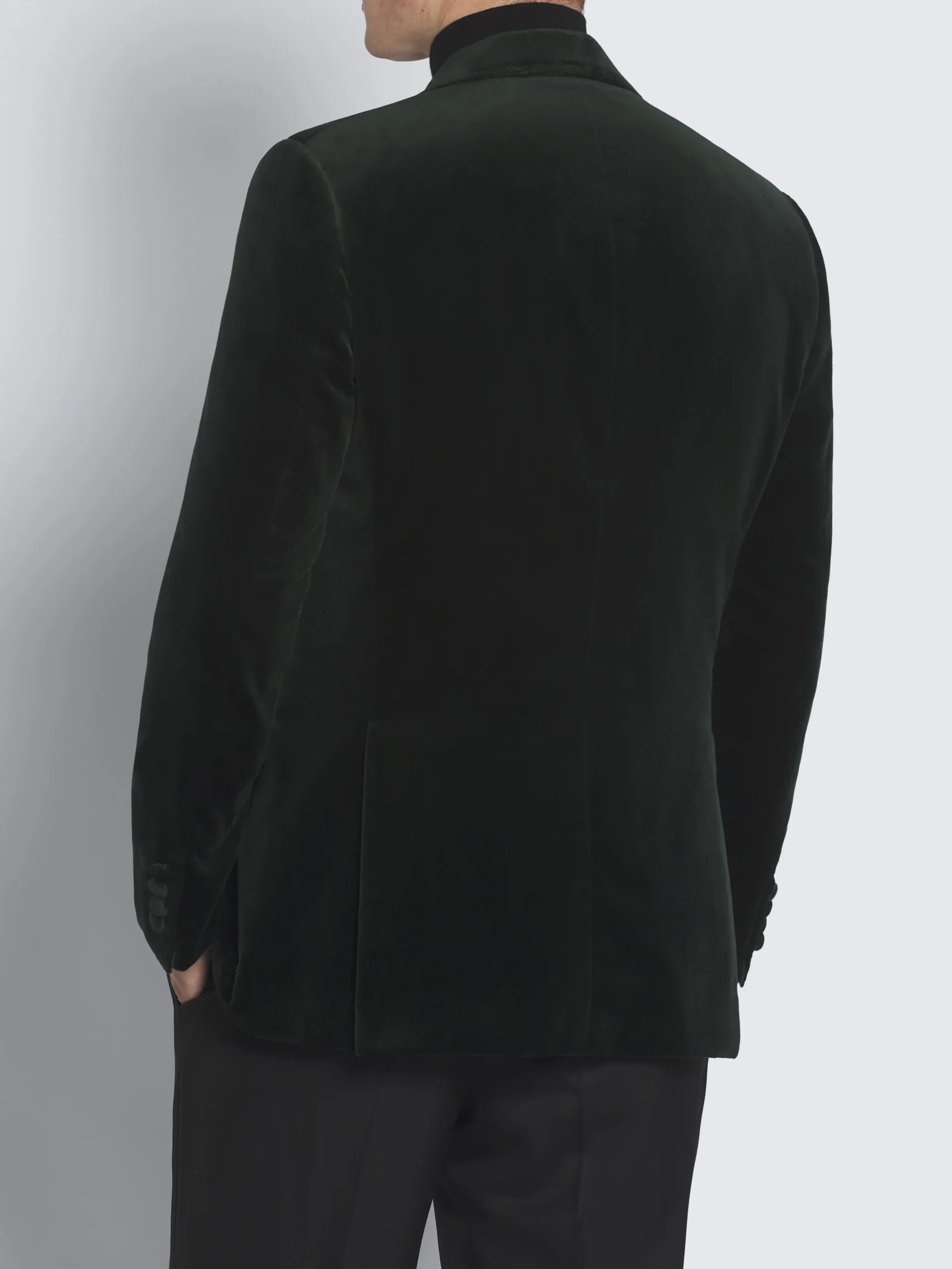Dark green cotton velvet Virgilio jacket