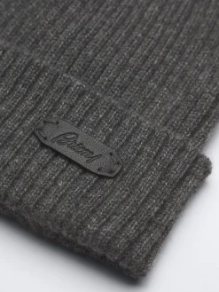 Dark grey cashmere beanie