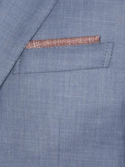 Dusty pink and white silk pocket square