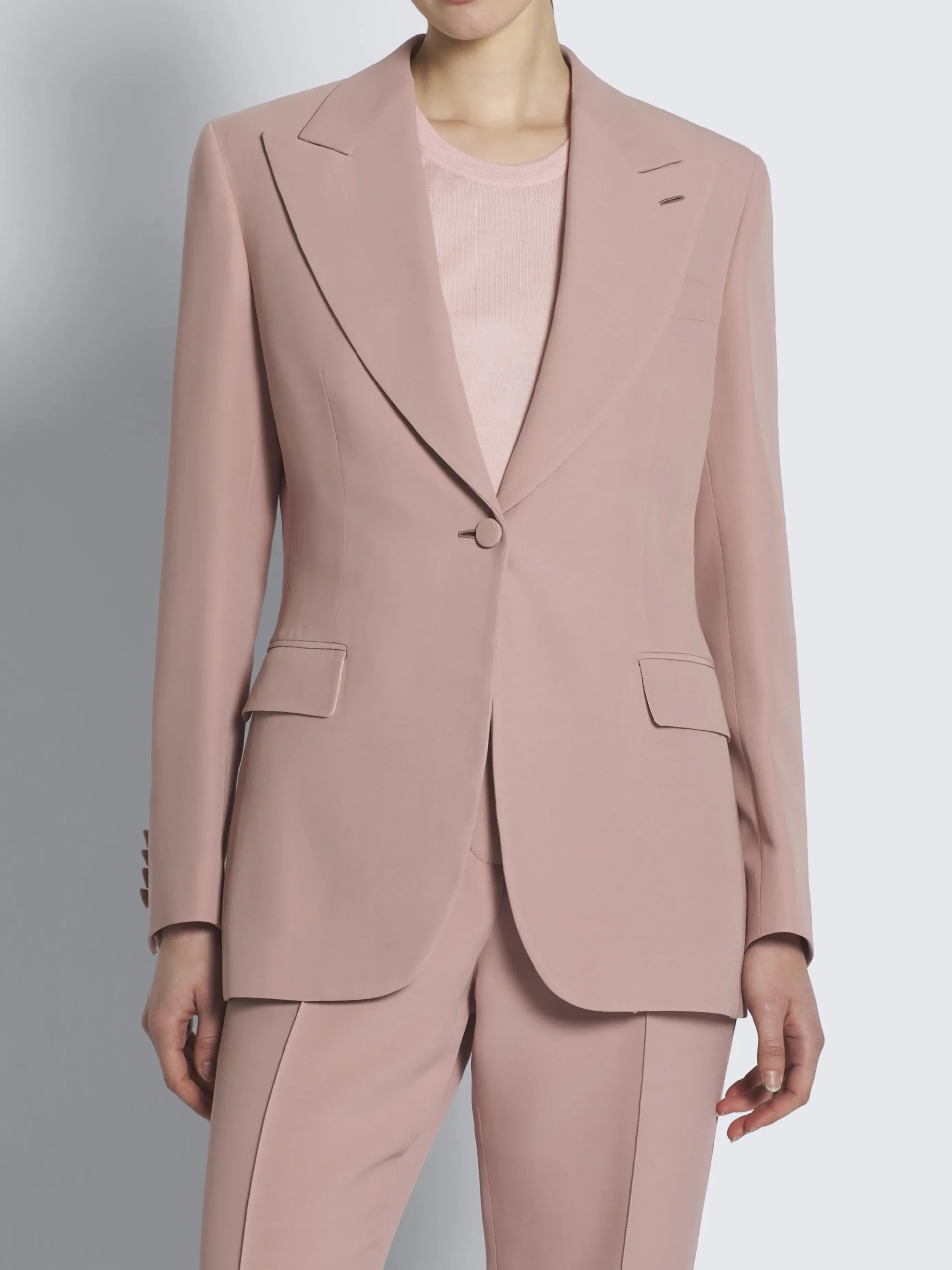 Dusty pink silk Flavia jacket