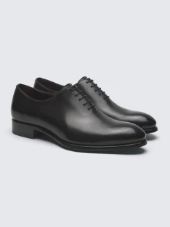 Essential black calf leather Milano oxford shoes