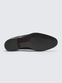 Essential black calf leather Milano derby shoes