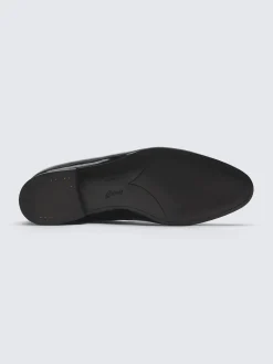 Essential black patent leather evening loafers