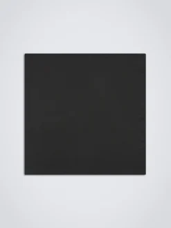Essential black silk pocket square