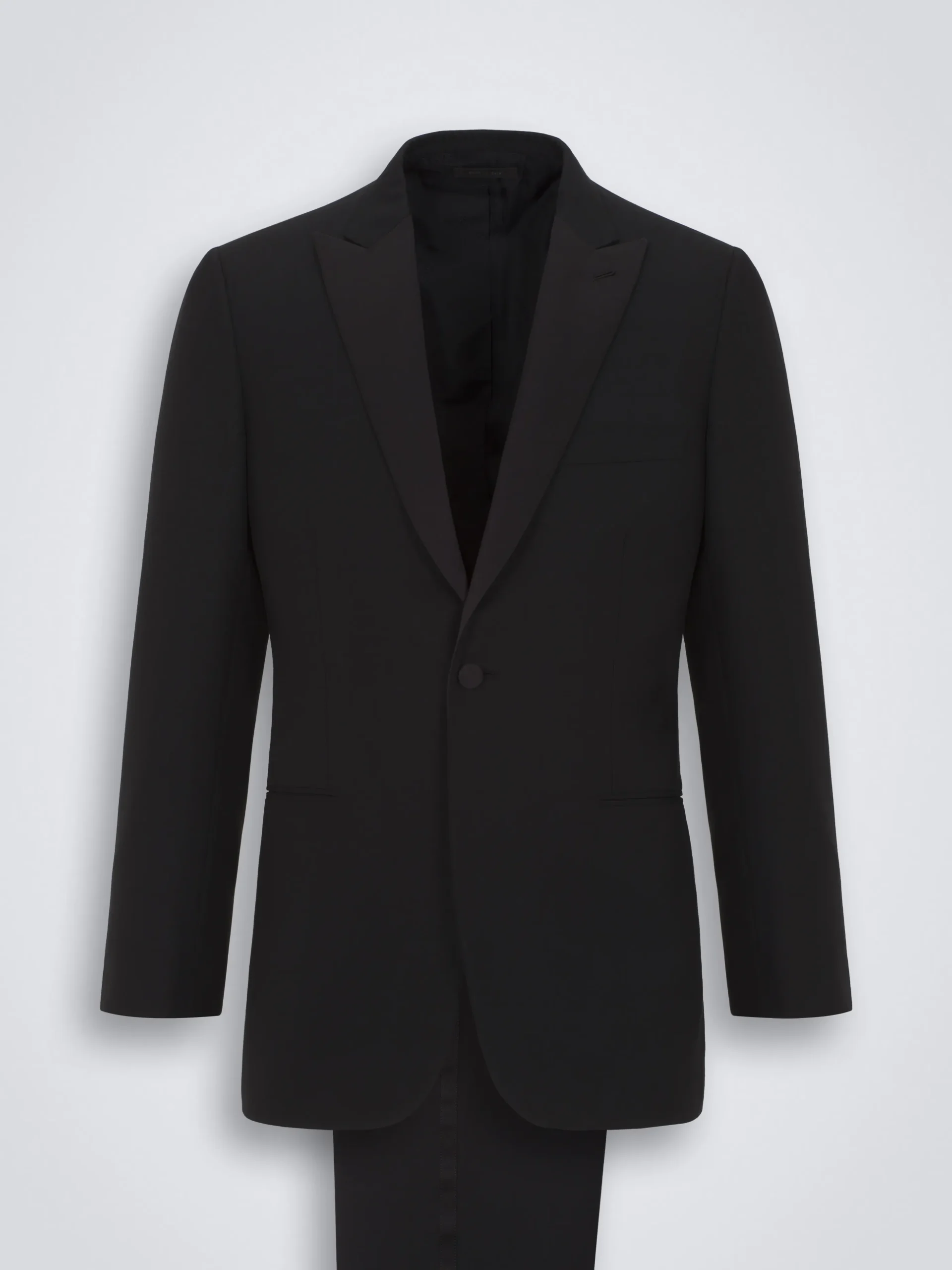 Essential black Super 160's wool Policleto tuxedo
