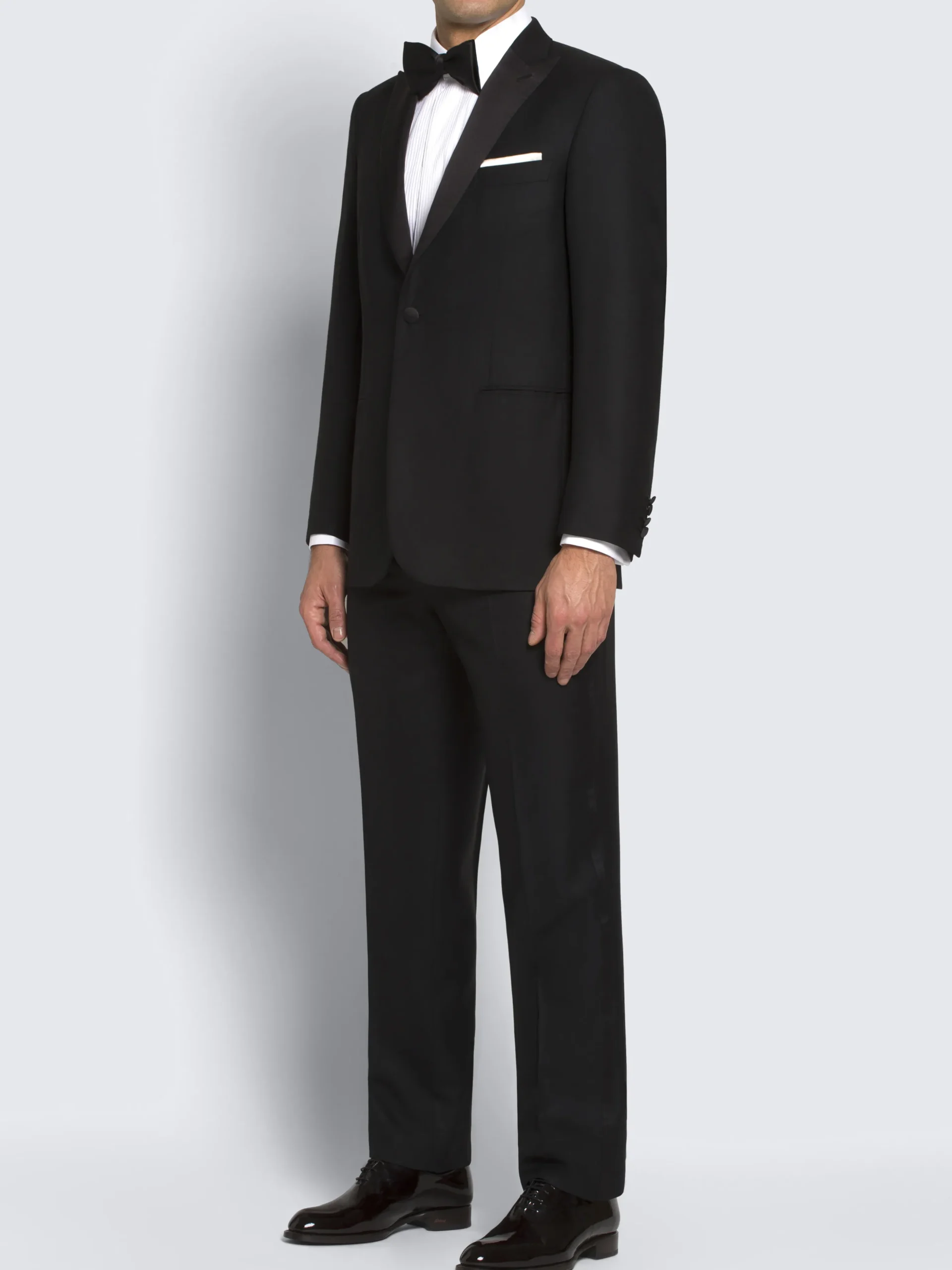 Essential black Super 160's wool Policleto tuxedo