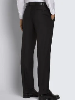 Essential black wool Tigullio trousers