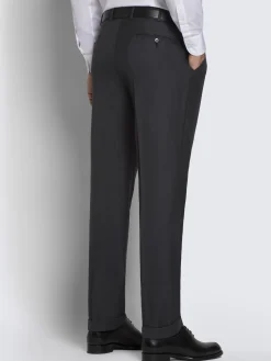 Essential charcoal grey Super 160's wool gabardine Brunico suit