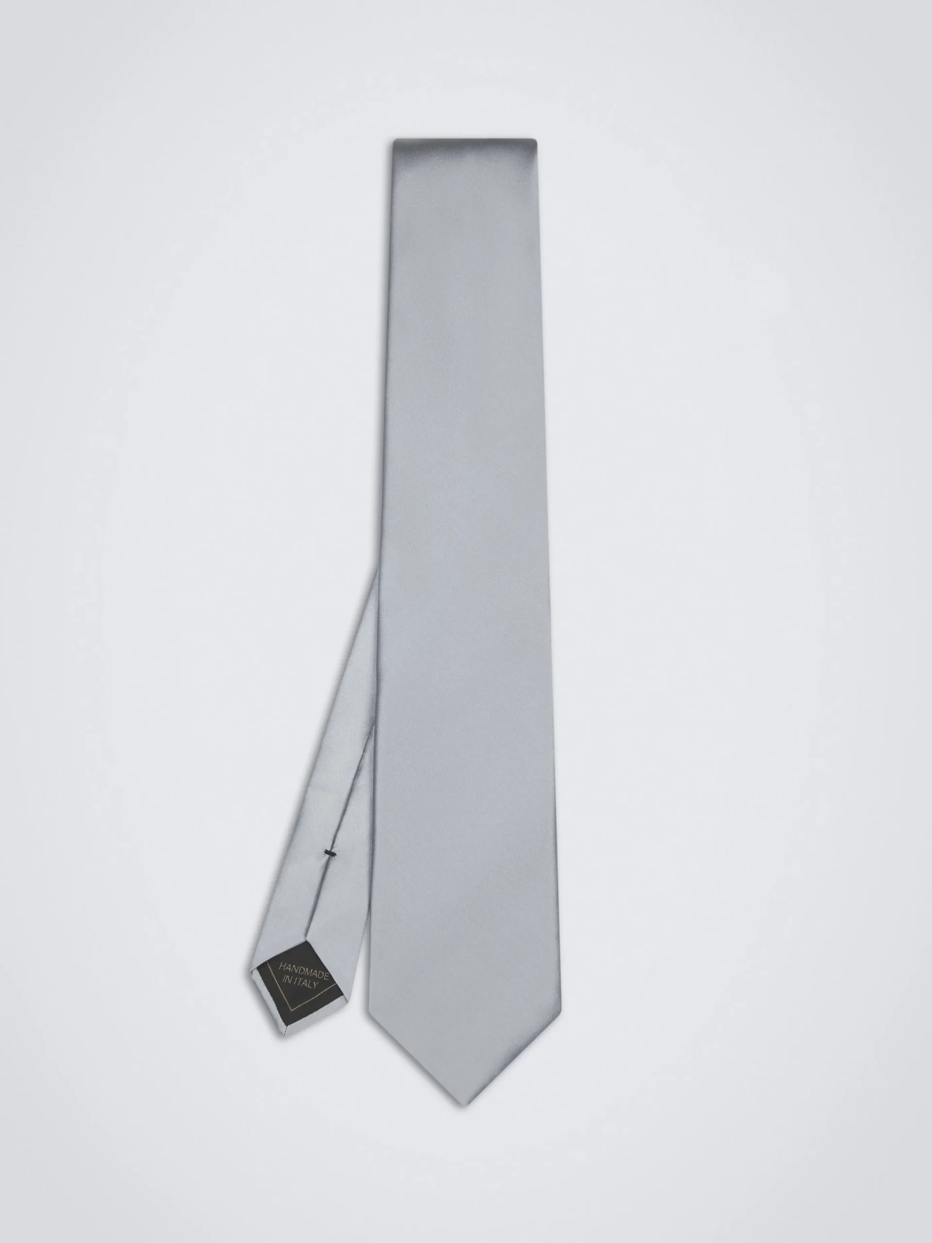 Essential lead grey silk tie