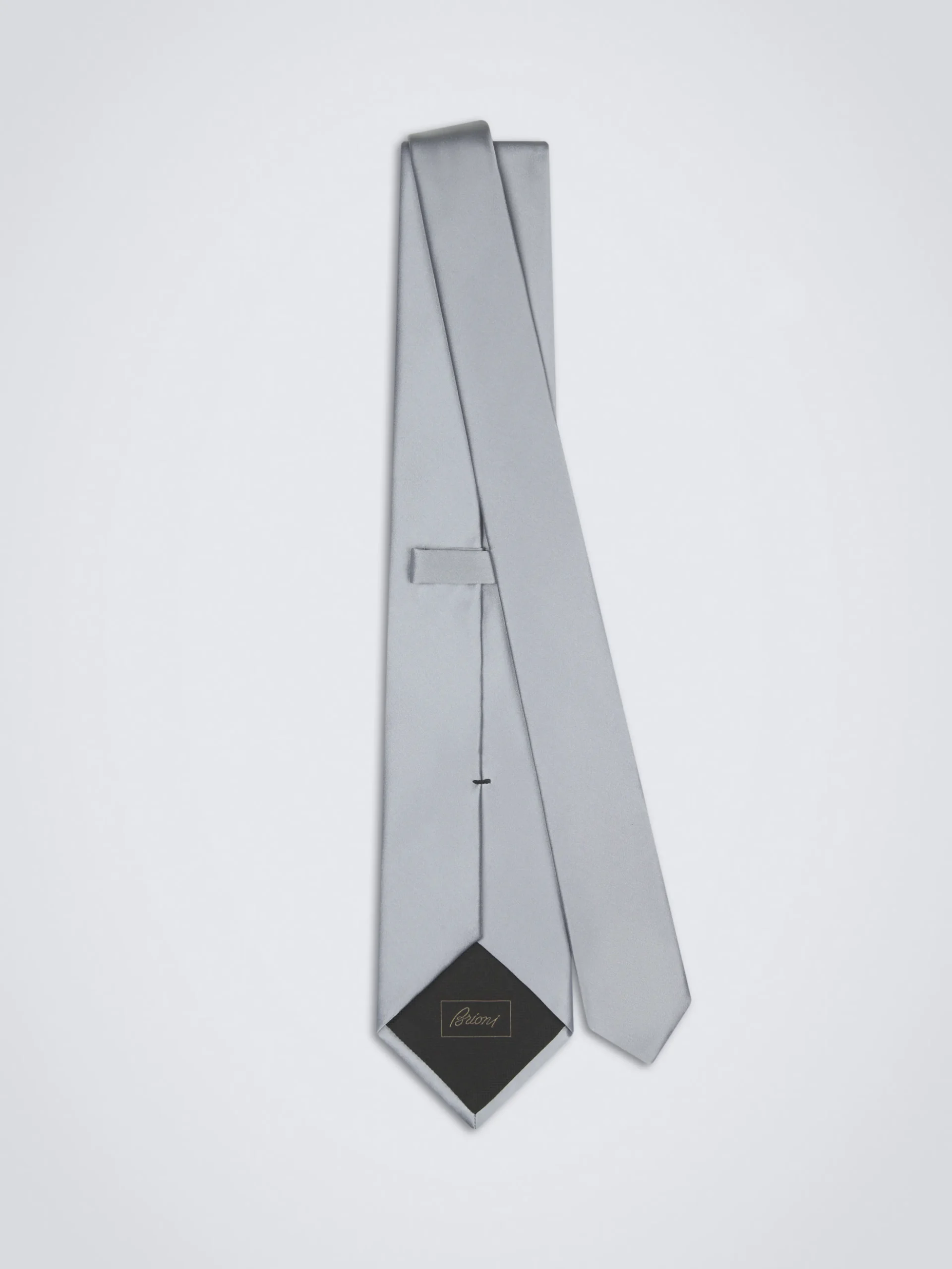 Essential lead grey silk tie