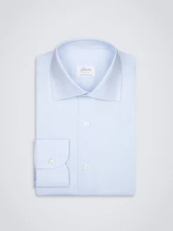 Essential light blue organic cotton formal shirt