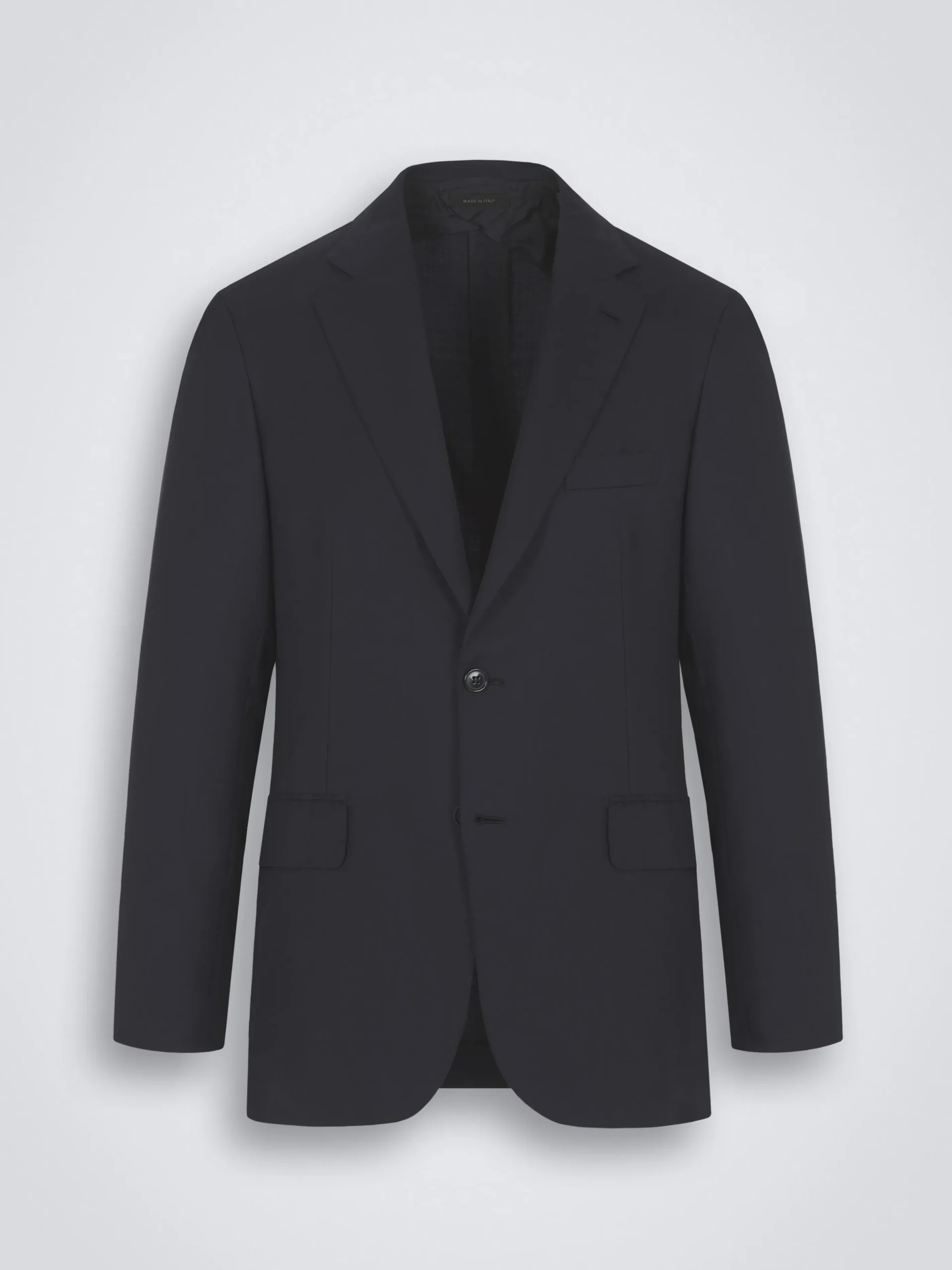 Essential midnight blue wool and silk Plume jacket