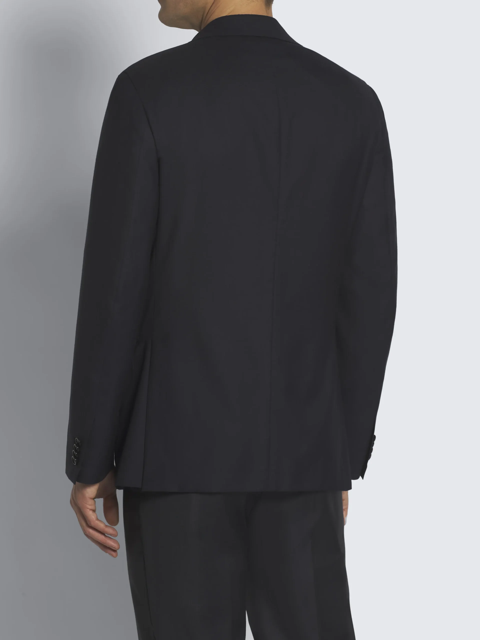 Essential midnight blue wool and silk Plume jacket