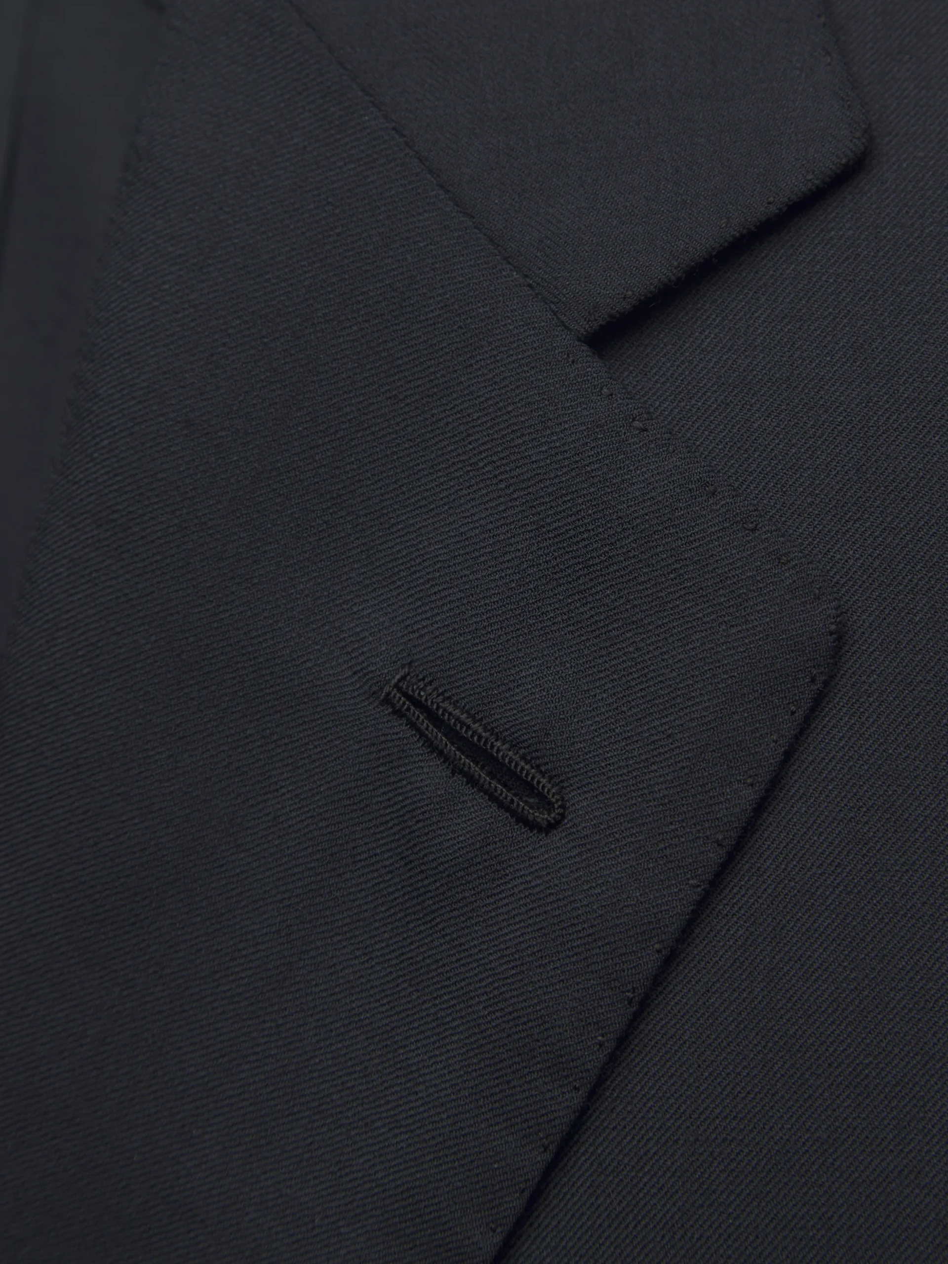 Essential midnight blue wool and silk Plume jacket