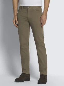 Essential military green organic stretch cotton Meribel jeans