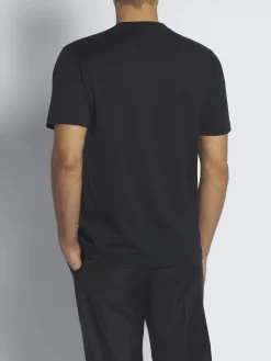 Essential navy blue gassed organic cotton T-shirt