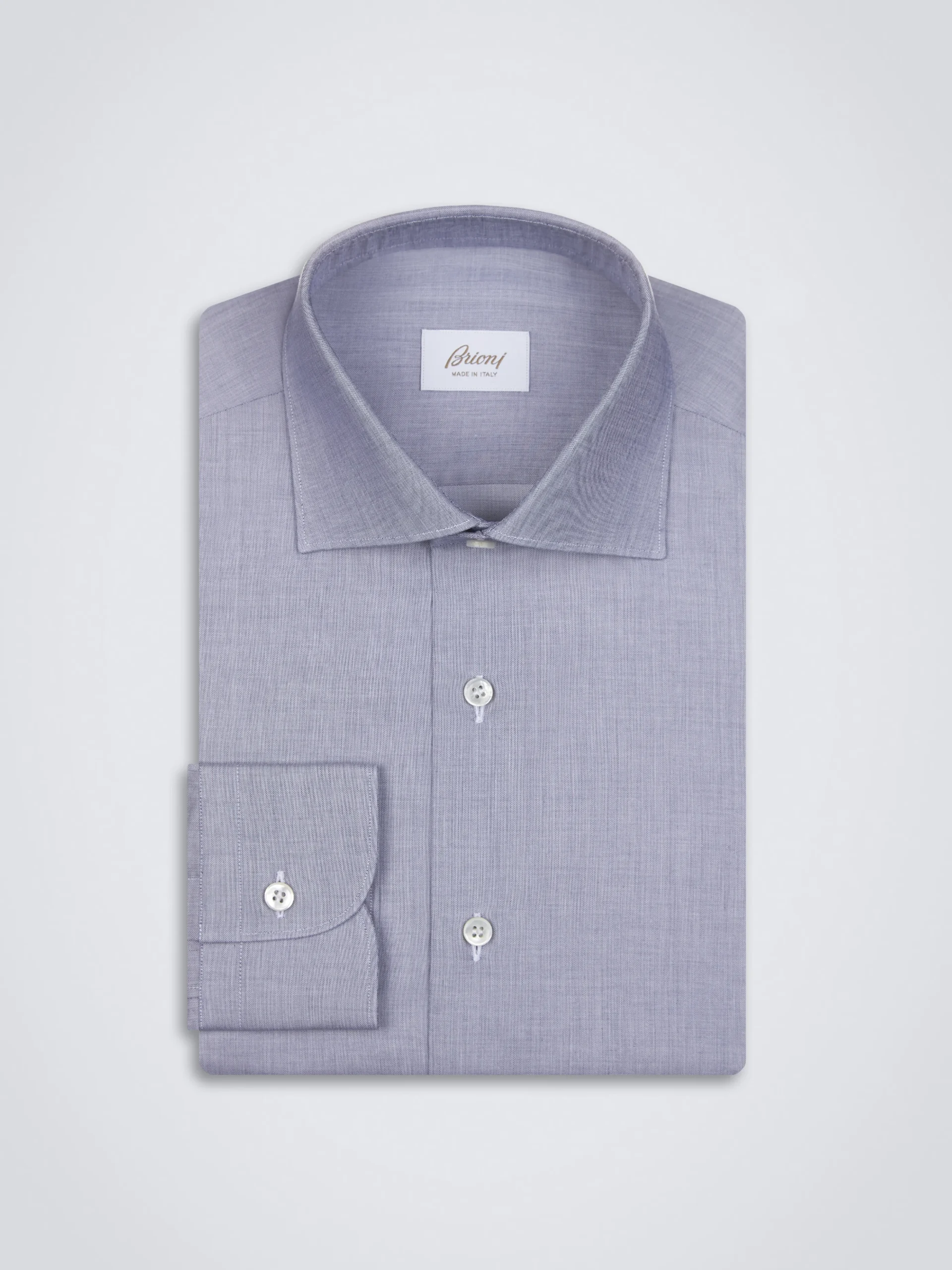 Essential navy blue organic cotton formal shirt