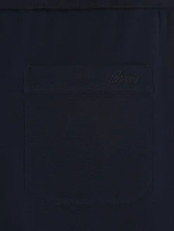 Essential navy blue stretch cotton joggers