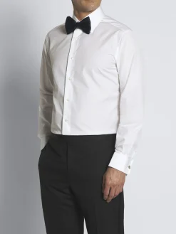 Essential white cotton French cuff formal shirt