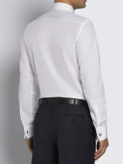 Essential white cotton French cuff formal shirt
