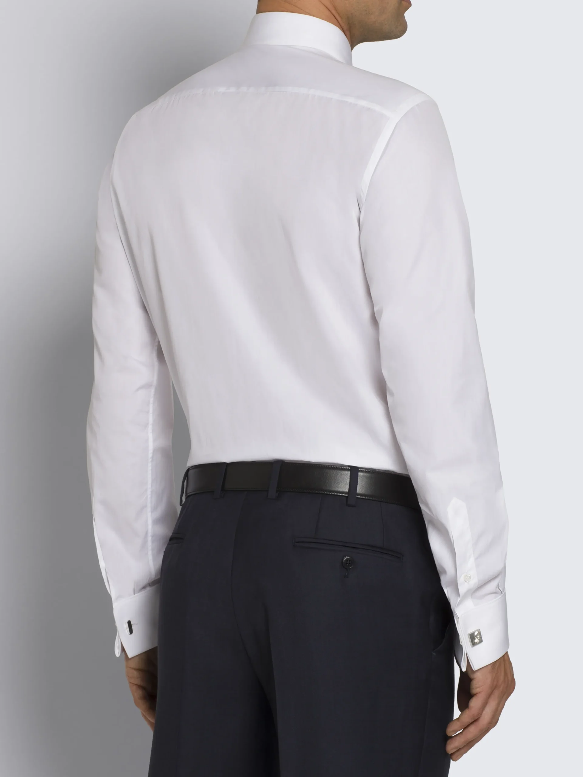 Essential white cotton French cuff formal shirt