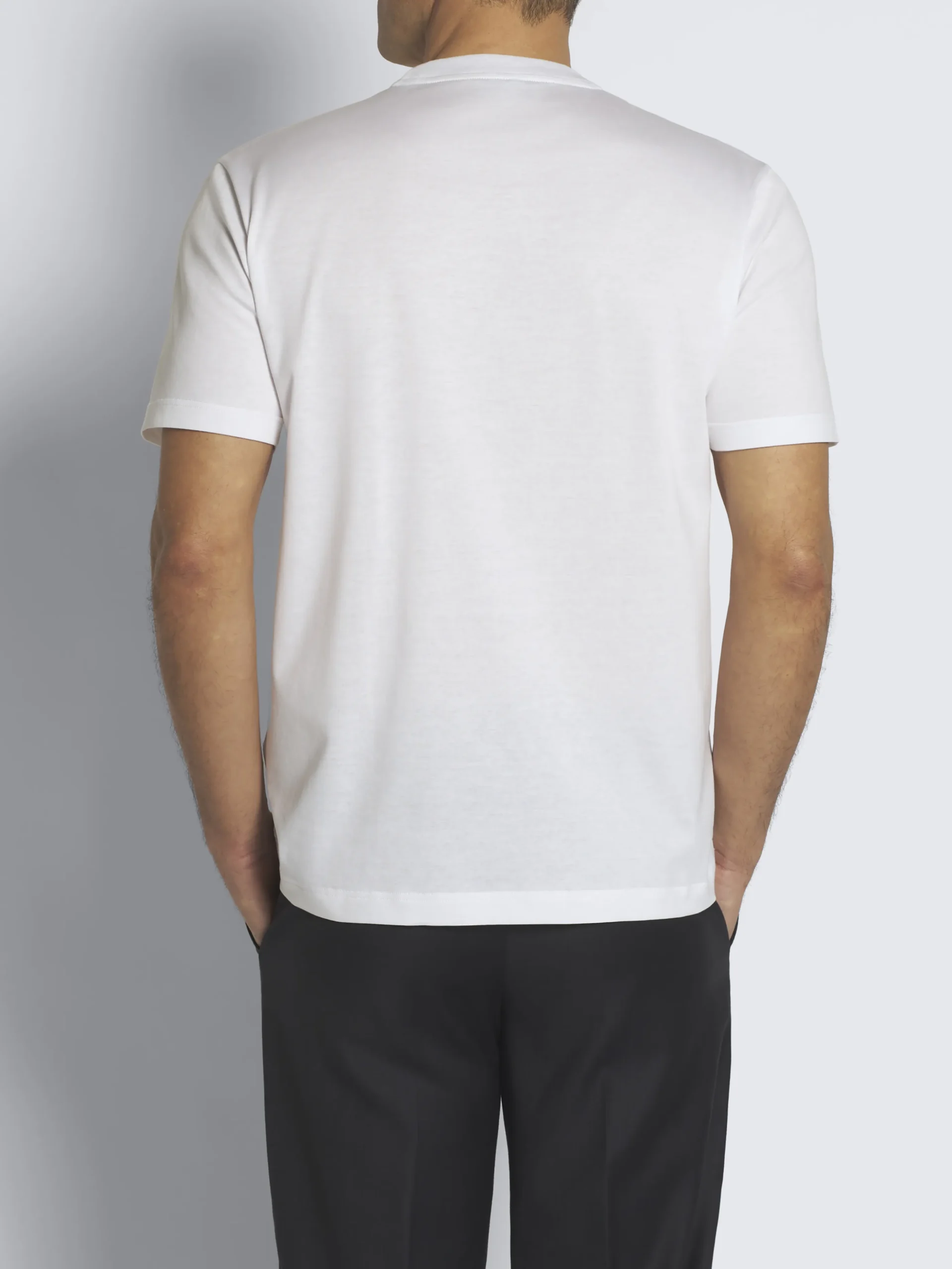 Essential white gassed organic cotton T-shirt