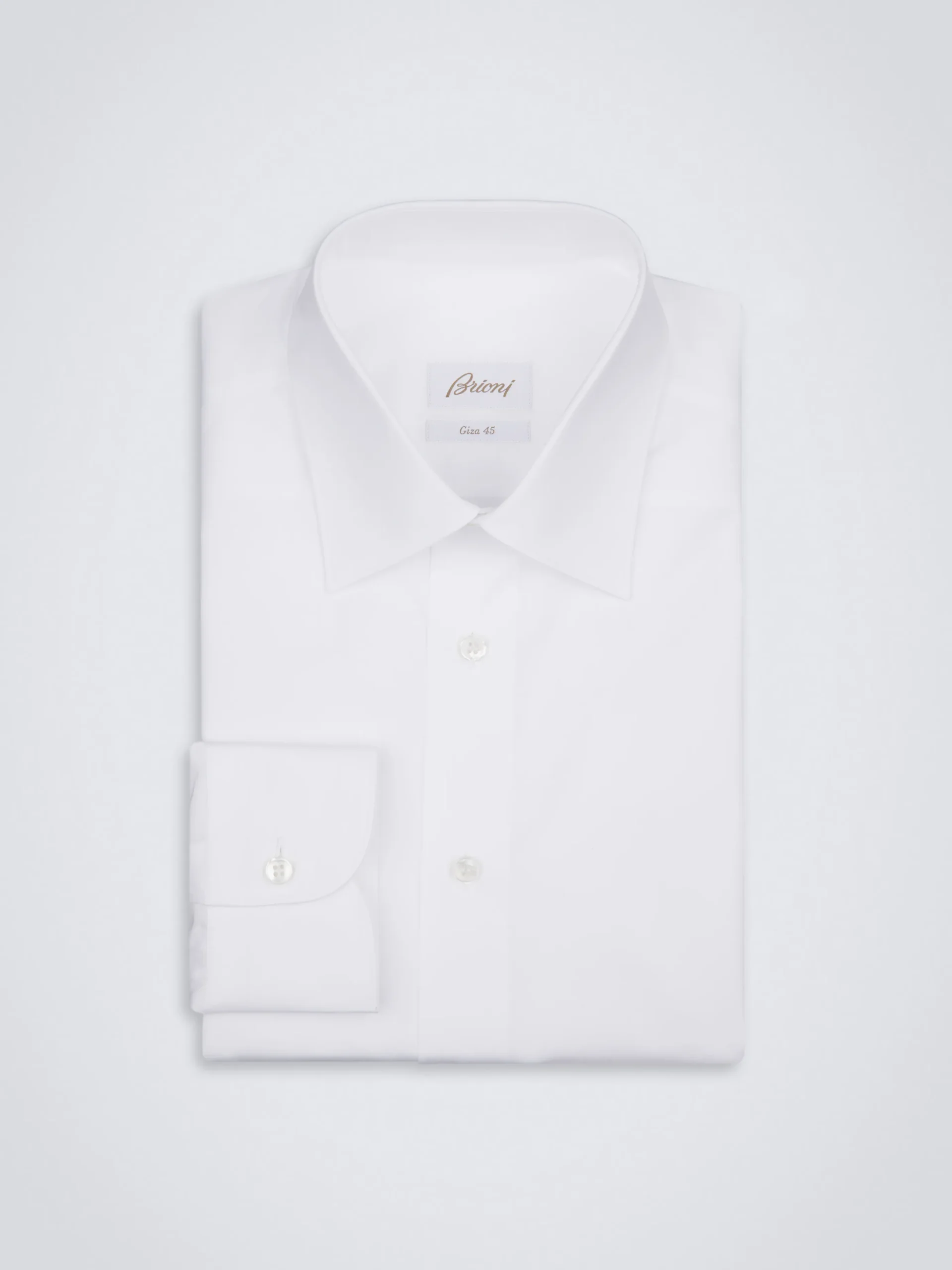 Essential white Giza 45 cotton twill formal shirt