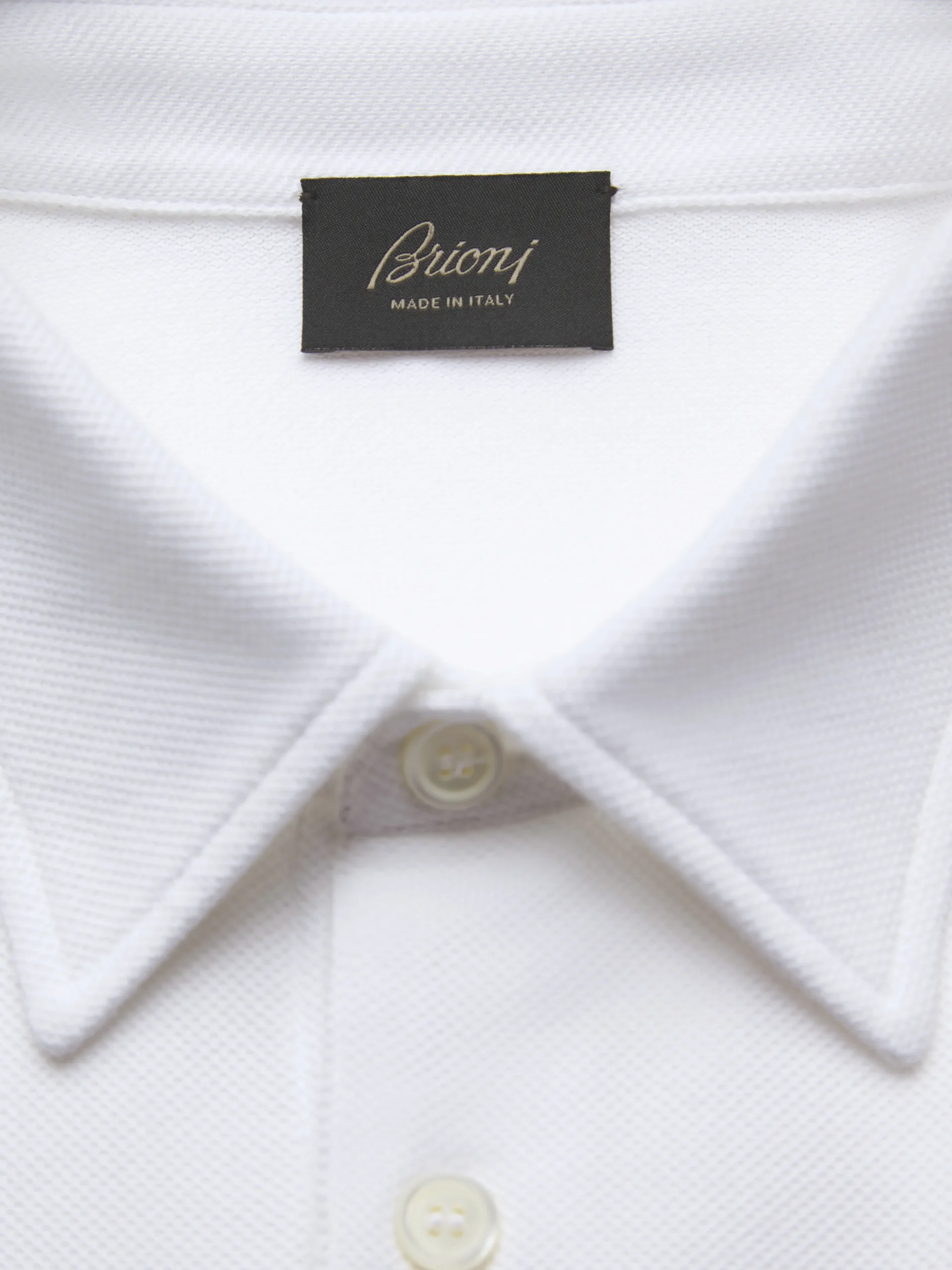 Essential white organic cotton piqué polo