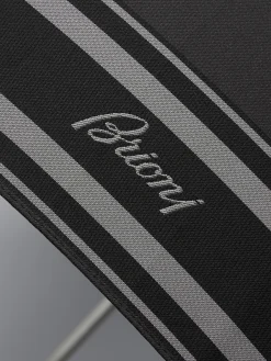 Grey and black foldable umbrella