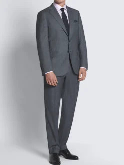 Grey and blue micro-checked Ventiquattro Plus wool Brunico suit