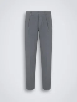 Grey organic stretch cotton Pienza trousers