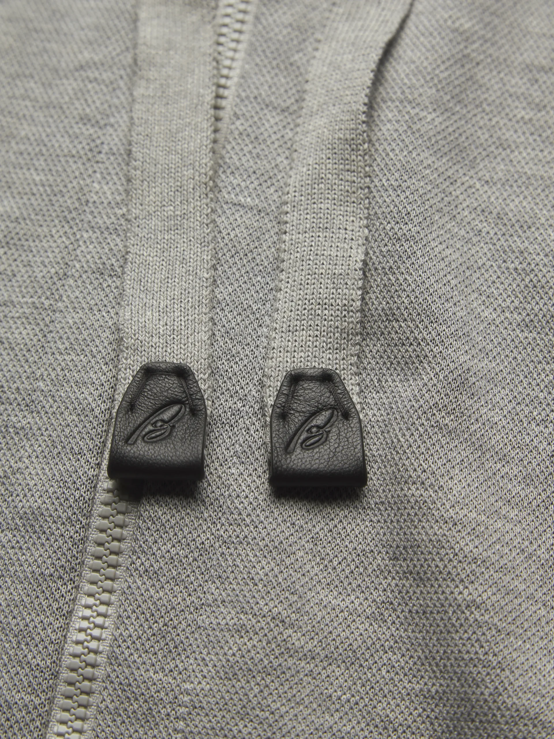 Grey stretch cotton hoodie