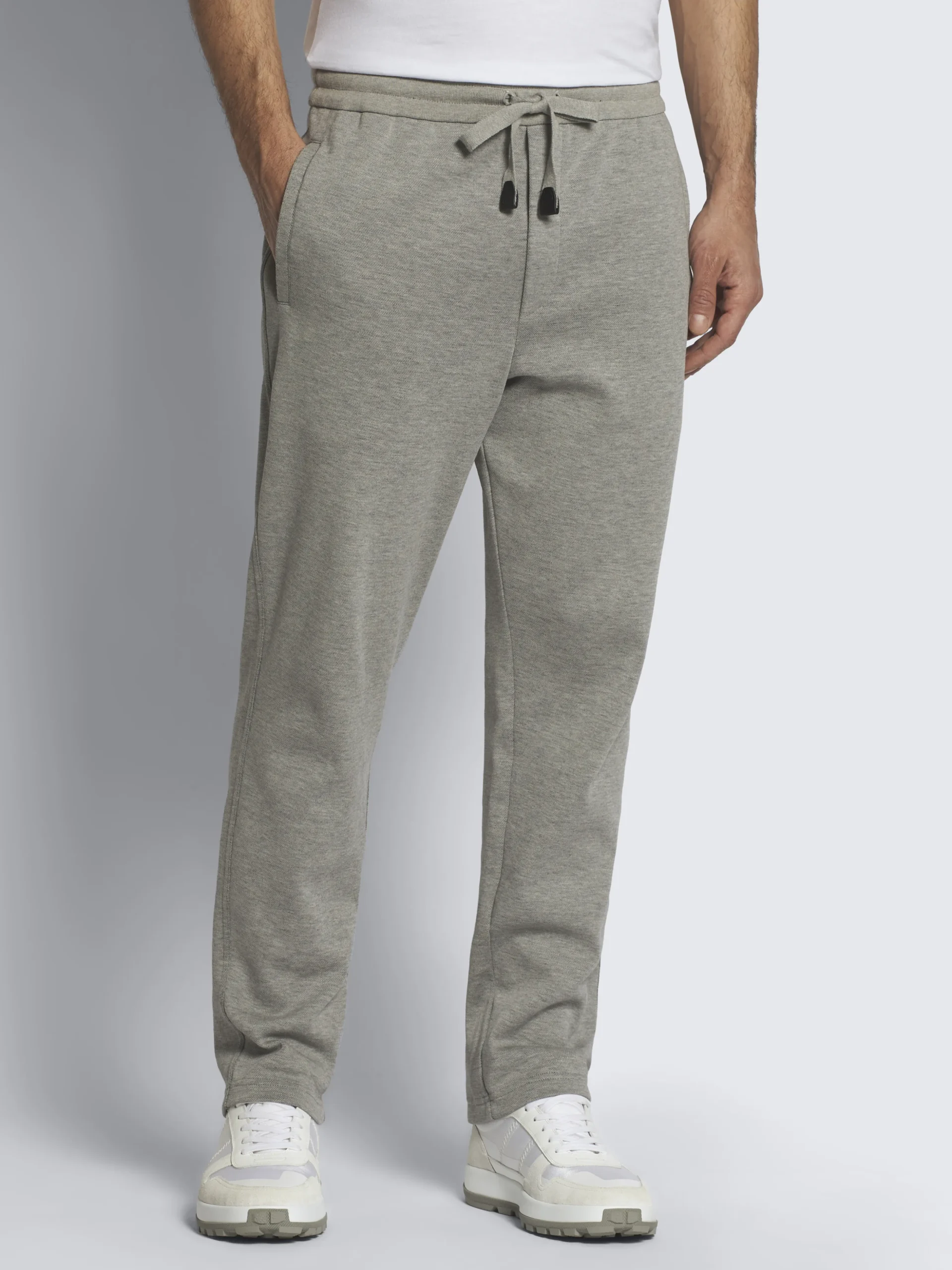 Grey stretch cotton sweatpants
