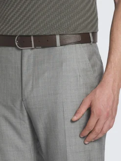 Grey Super 150's wool sharskin Journey trousers