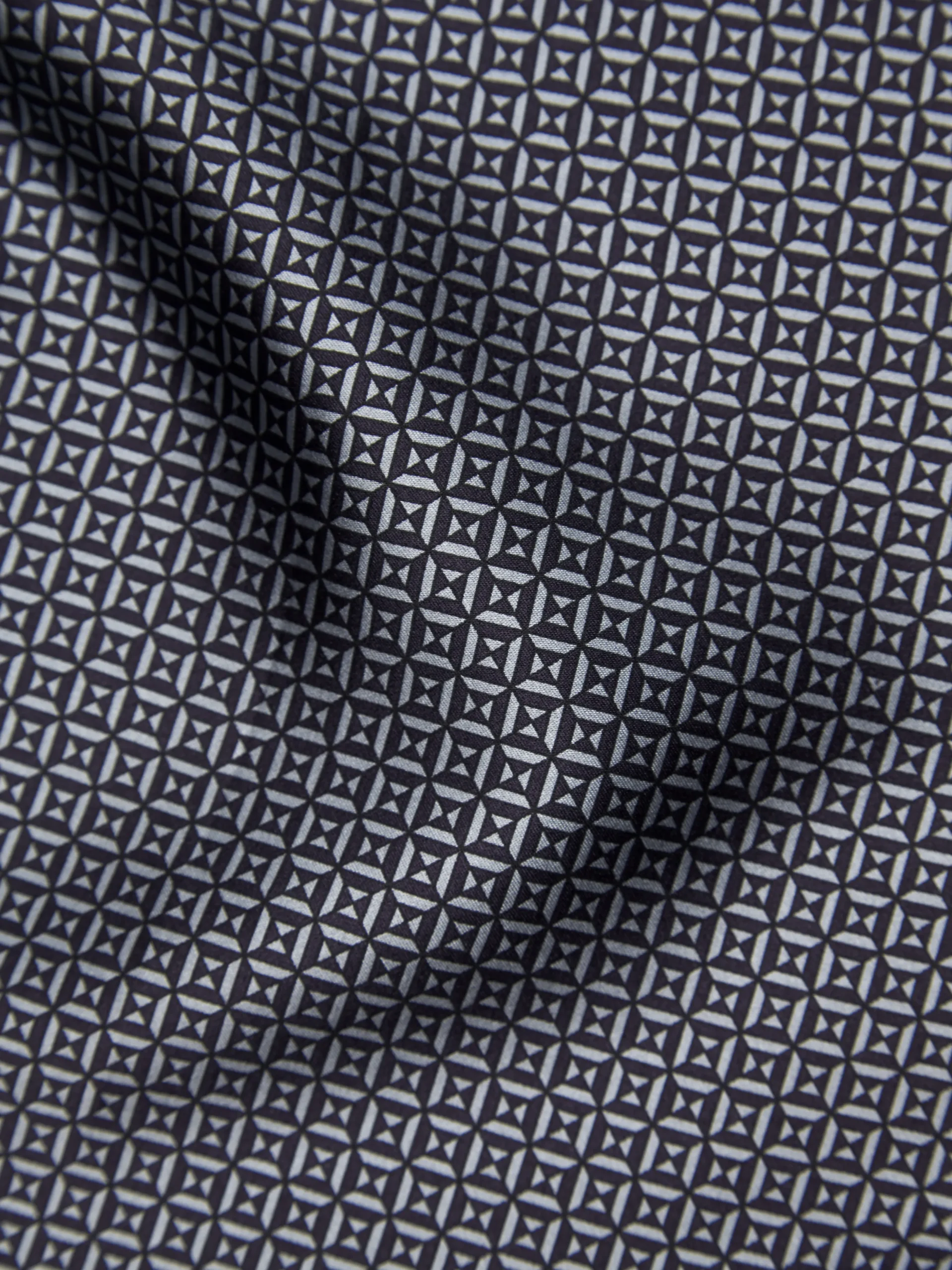 Ice grey and teal green micro motif silk pocket square