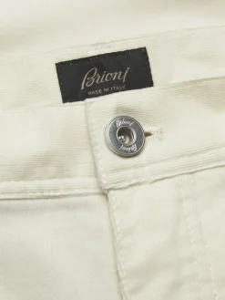 Ivory white cotton corduroy Meribel trousers