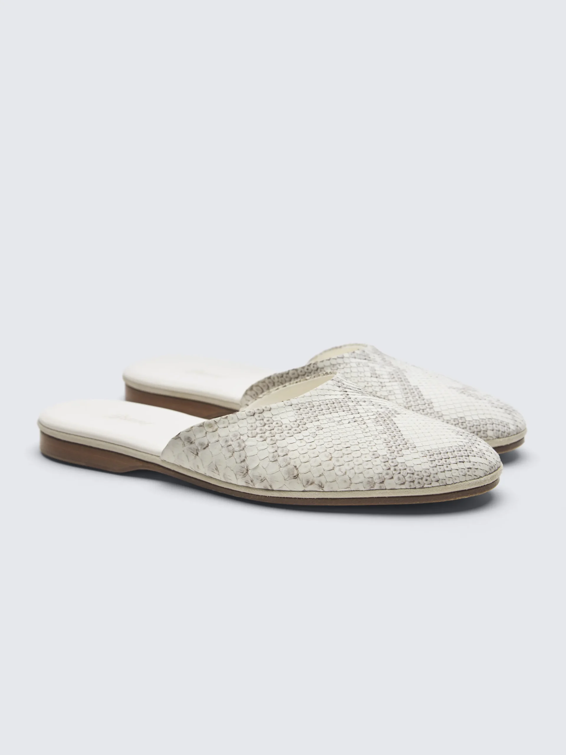 Ivory white python mules