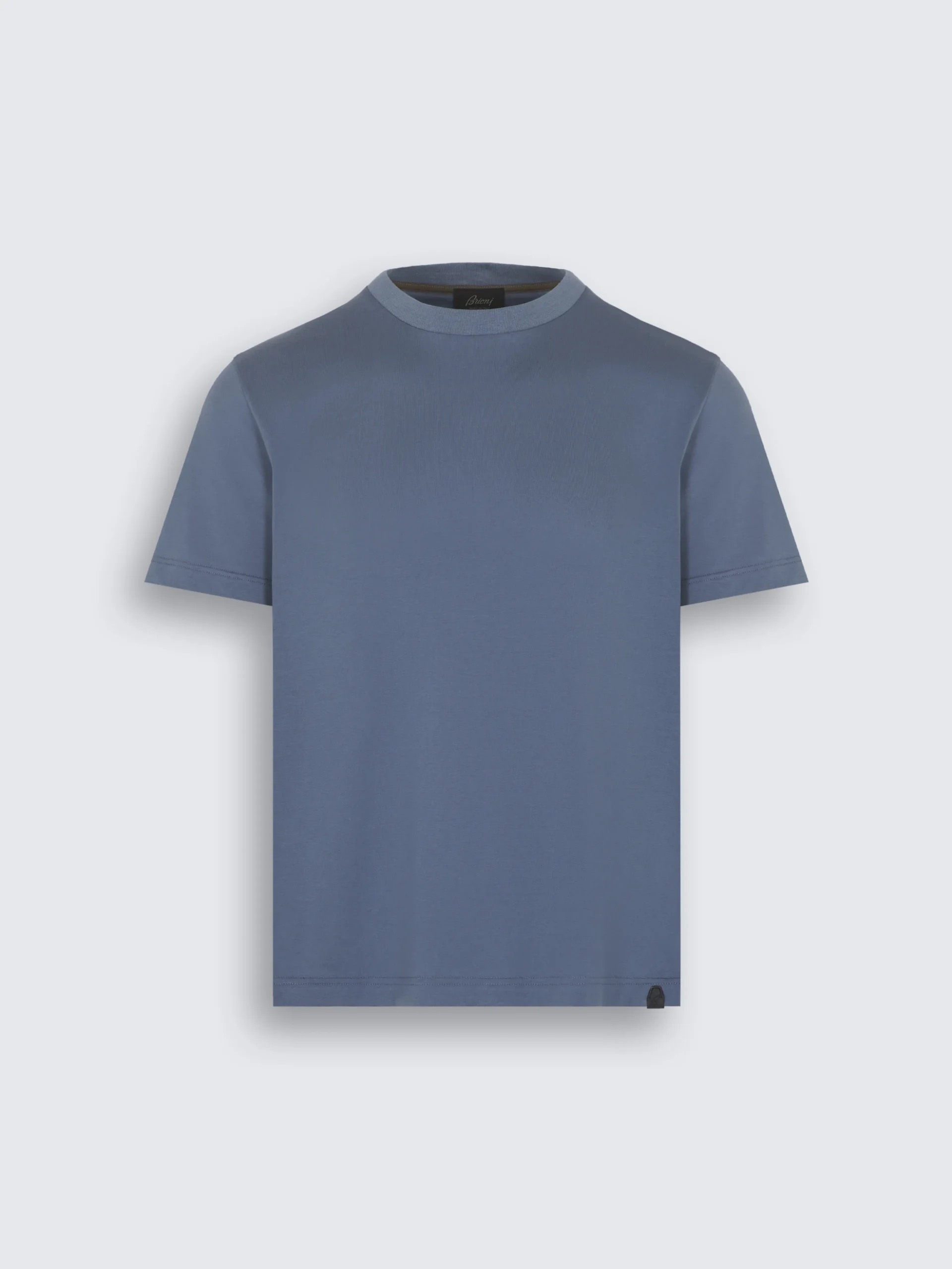 Light blue gassed organic cotton T-shirt