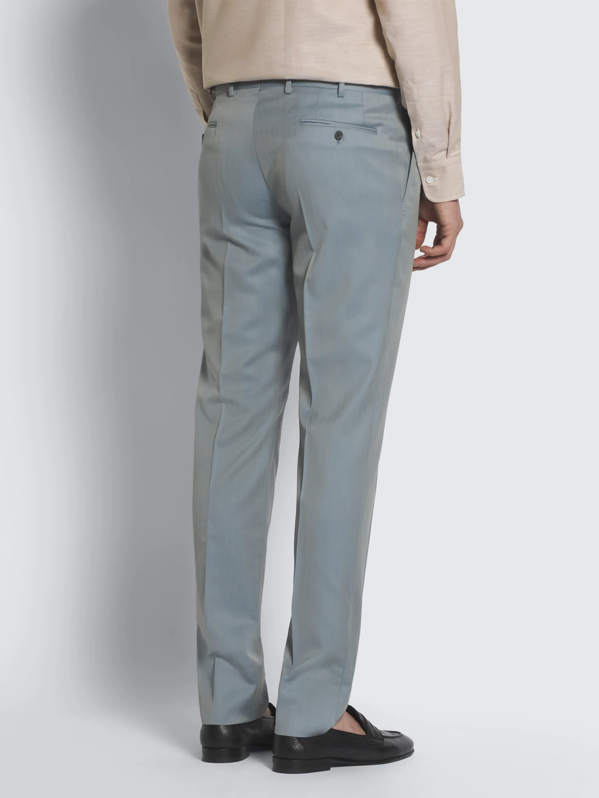 Light blue herringbone wool Amalfi suit