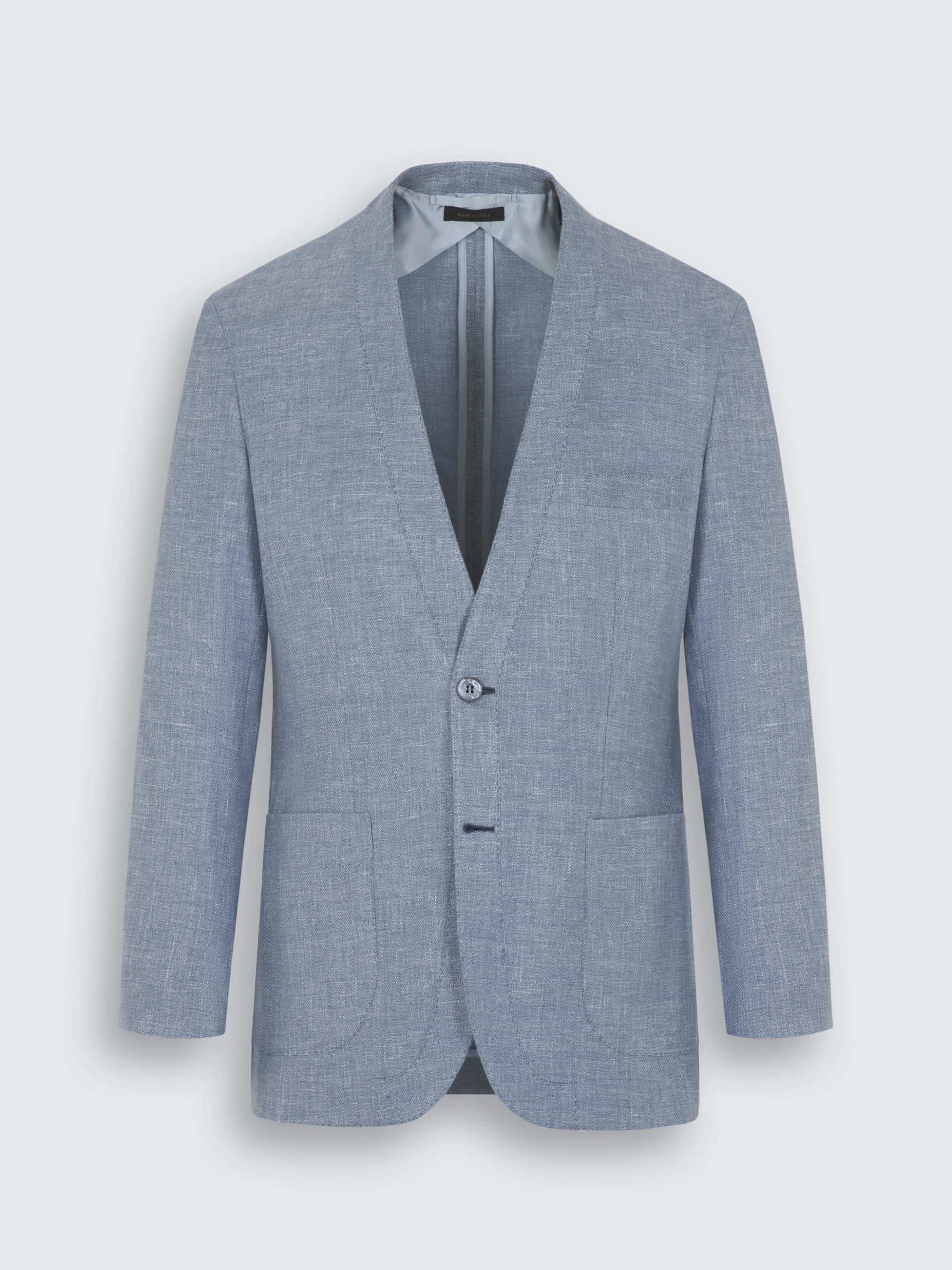 Light blue linen, wool and silk Jardigan