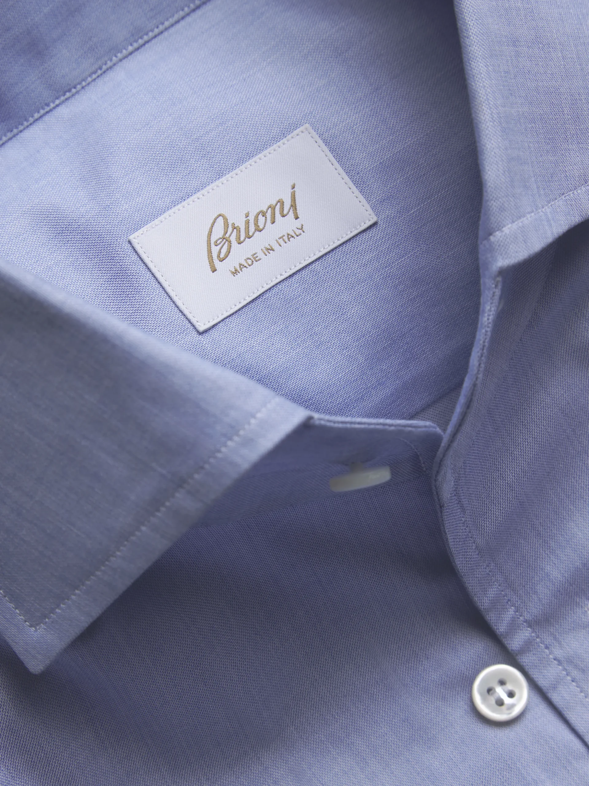 Light blue organic cotton chambray formal shirt