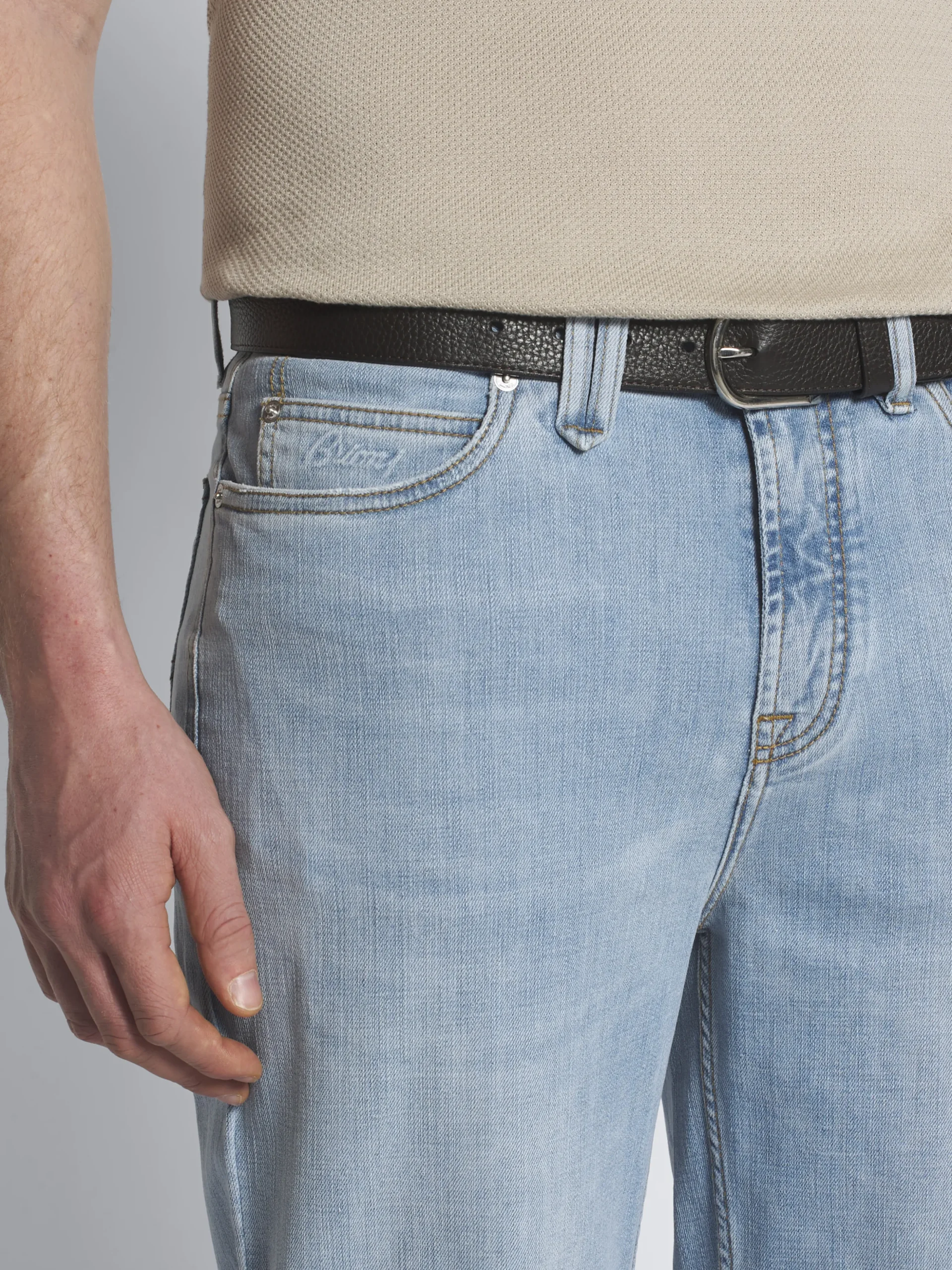 Light blue stretch cotton Merano jeans
