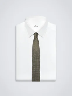 Light brown and grey silk dégradé tie