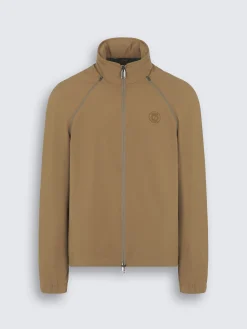 Light brown technical wool polo