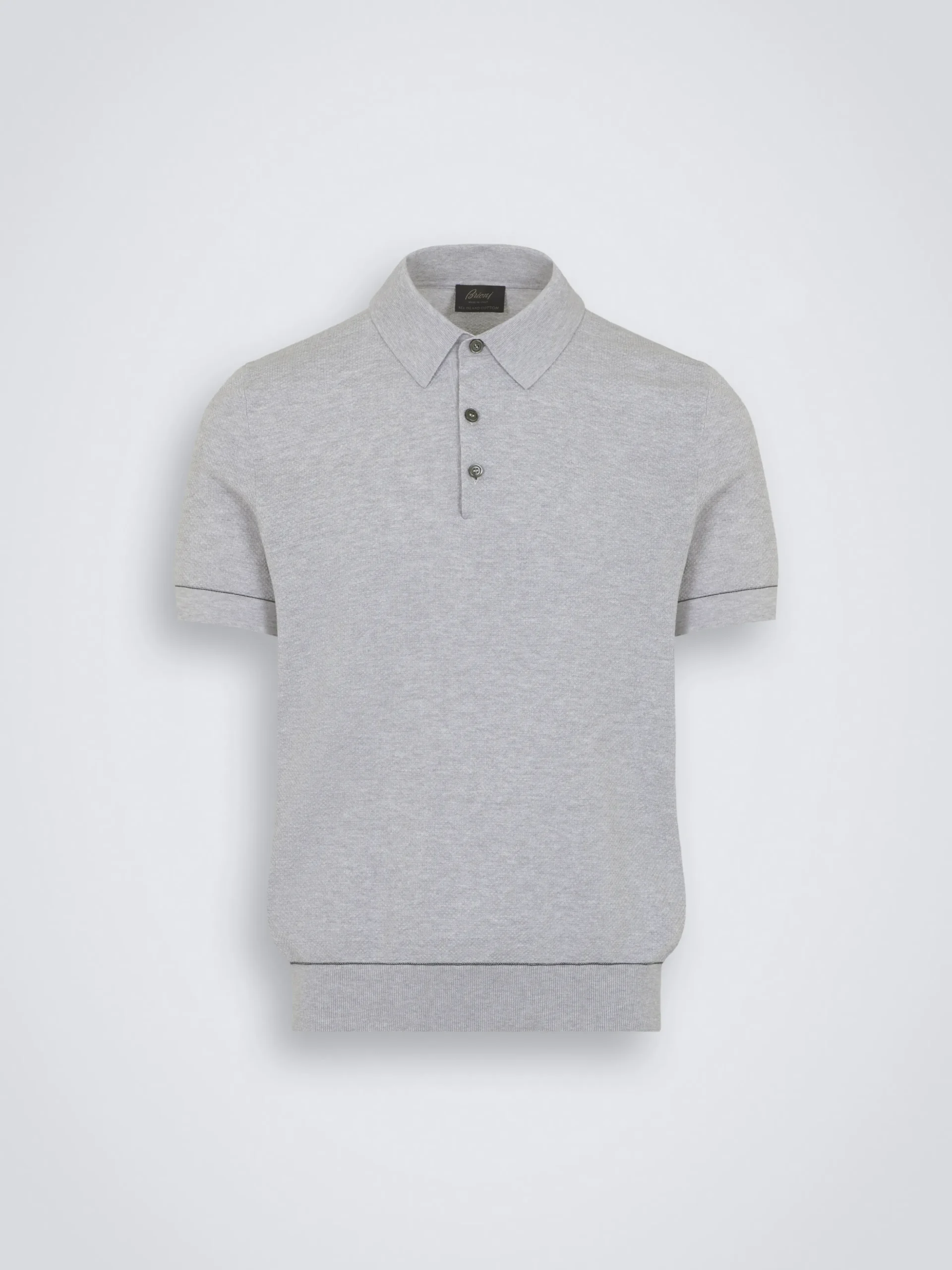 Light grey Sea Island piqué cotton polo