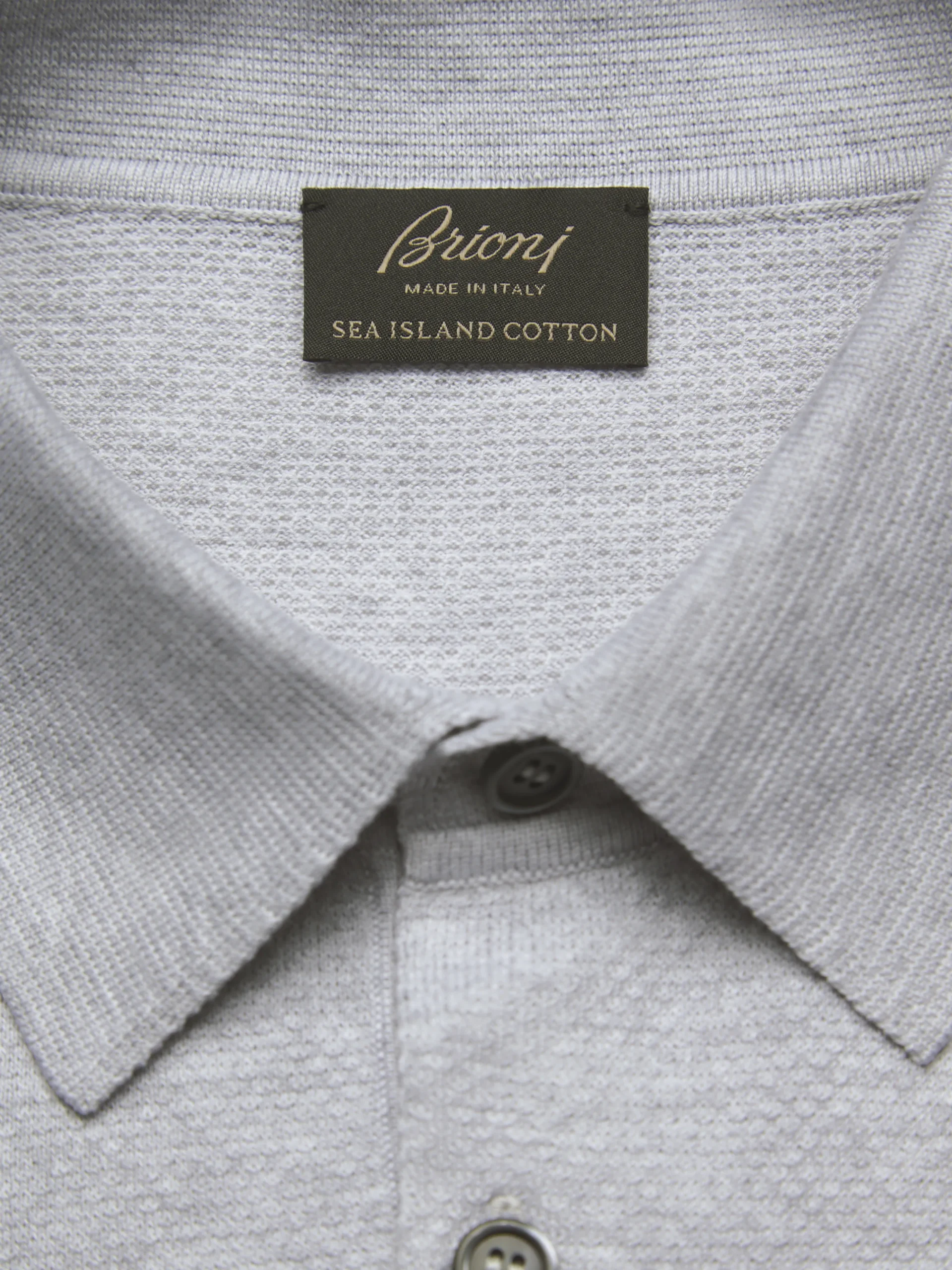 Light grey Sea Island piqué cotton polo
