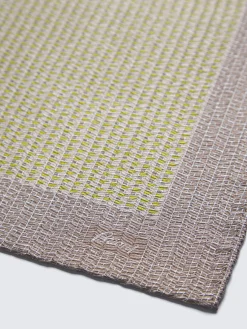 Lime green and dusty pink checked silk pocket square